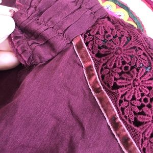 Anthropologie Embroidered Top Size M